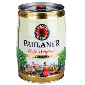 柏龙(Paulaner) 普拉拿 小麦啤酒 5L桶装 79元包邮(99-20)