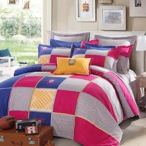 LOVO罗莱家纺 四件套 全棉斜纹印花双人1.5M床 179元(279-100)