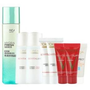 欧莱雅(LOREAL) 水润保湿天才水+护肤旅行7件套 99元包邮(199-100)