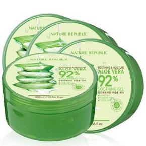 NATURE REPUBLIC 自然乐园 芦荟舒缓保湿凝胶300mlx4只 约70元(139，199-100)