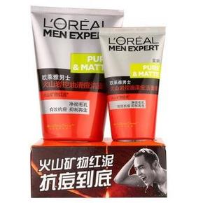 手机端：巴黎欧莱雅 男士洁面膏100ml+50ml +赠吸油面纸100张 29.9元