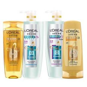 巴黎欧莱雅 洗700mlx2瓶+润400ml+精油润养洗发露400ml  86元包邮