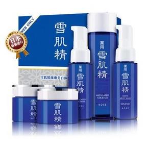 西北#高丝 洁面乳20ml+化妆水50ml+乳液20ml+凝露6g+眼霜6ml 64元(79，2件8折)