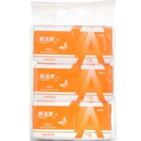 顺清柔 A0024国际版 120抽面巾纸3层x3包 4.9元(9.9，99-50)