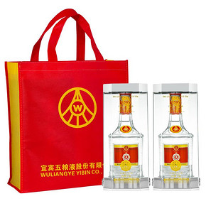 双11预售# 五粮液  A级上品白酒 52度 浓香型 500ml*2 礼袋装 120元(15定金+105尾款)