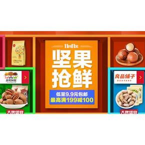 促销活动：京东 坚果专场 满199-100