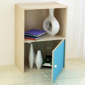 双箭 SJ-1200 雅思两层带门收纳柜 整理柜储物柜书柜 木纹色 29.9元(日常59)