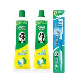 手机端：黑人(DARLIE) 双重薄荷牙膏175gx2支+牙刷 17.9元