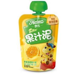 凑单优品# Heinz 亨氏 乐维滋 果汁泥(苹果香橙) 120g 1.1元