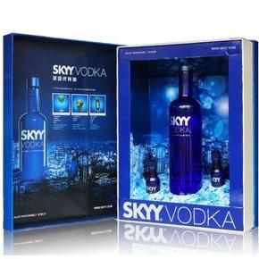 手机端：Skyy Vodka 美国深蓝牌 伏特加750ml+赠礼盒袋 64元