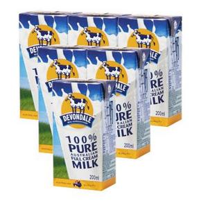 DEVONDALE 德运 全脂牛奶 纯牛奶 200mlx6盒x2件 41.9元(买1送1)