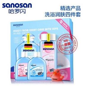 Sanosan哈罗闪 洗浴润肤四件套 折79元（159,199-100）