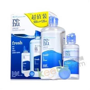 博士伦润明清透fresh多功能护理液500ml+120ml 49元包邮