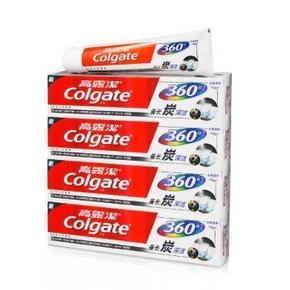 手机端# Colgate 高露洁 360°备长炭深洁 牙膏 180g×4支+水杯 39.8元