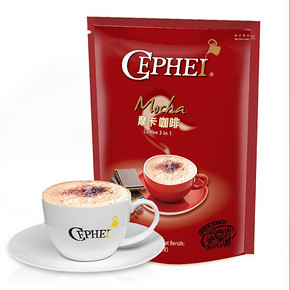 双11预售# CEPHEI 奢斐 摩卡三合一速溶白咖啡粉500g 26.8元(10定金+16.8尾款)