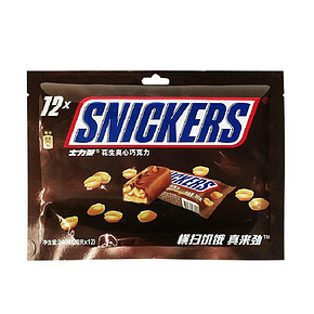 士力架 花生夹心巧克力分享装240gx8袋 + 脆香米牛奶巧克力120gx4袋 99.9元(199.9-100)