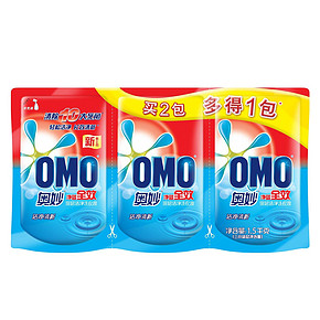 OMO 奥妙 净蓝全效洗衣液500g(2+1包) 10.9元(21.8下单5折)