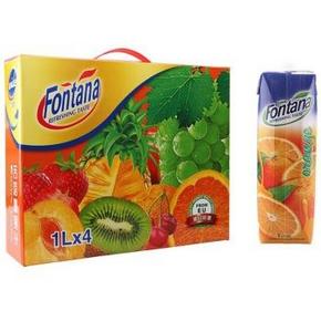fontana塞浦路斯芳塔娜橙汁1L*4瓶/组  36.9元