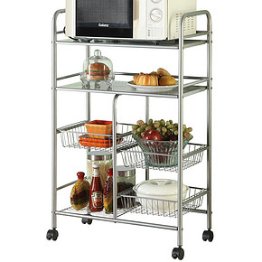 心家宜 多功能四层收纳架 置物推车 129元(258，下单5折)