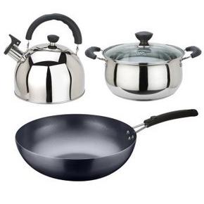 maxcook美厨 3件套锅MCSZ-3 实惠装 折49.5元/件（99元，满199-100）