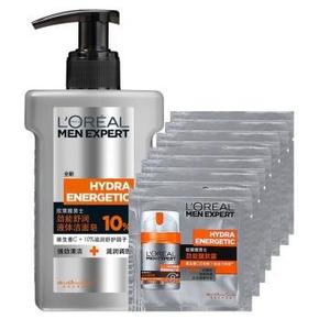 手机端： 欧莱雅 男士劲能舒润液体洁面皂150ml+醒肤露1.5ml*7袋 29.9元