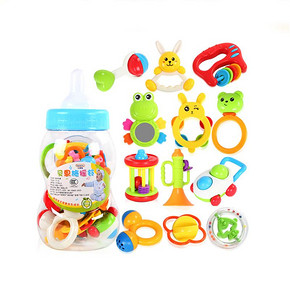 beiens 贝恩施 13件套摇铃 奶瓶装+快递盒 9.9元