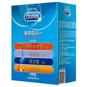 杜蕾斯 激爽四合一避孕套 32只 32元包邮(45-13)