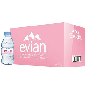法国进口 依云evian 矿泉水330ml*24瓶 折36元(72，199-100)