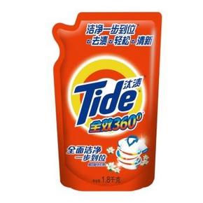 手机端：汰渍 Tide 全效洗衣液1.8kg+赠洗衣液200gx2包 12.4元(24.9，199-100)