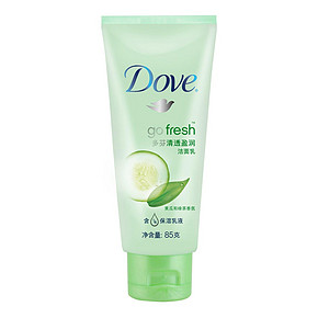 DOVE 多芬 清透盈润洁面乳 85g 折9.9元(19.8，3件5折)