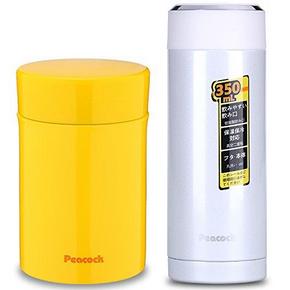 Peacock 孔雀 新品套装 真空焖烧杯320ml+不锈钢保温杯350ml 199元包邮