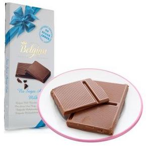 比利时 Belgian 白丽人 麦芽糖醇牛奶巧克力100g 8元包邮(5元运费)