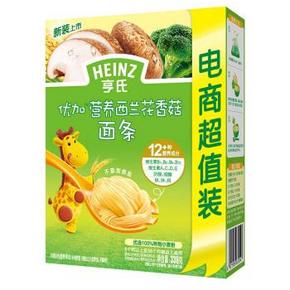 亨氏 (Heinz) 优加营养西兰花香菇面条 336g 6.18元