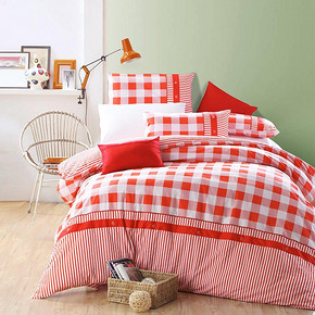 手机端# 水星家纺 全棉斜纹印花四件套 1.8米床 199元包邮