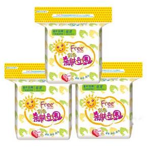FREE 彩色亲肤立围 丝薄网面 卫生巾240mm*8片*3包(24片) 9.9元(日常20+)