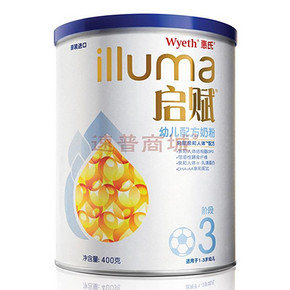 Wyeth 惠氏 启赋 幼儿配方奶粉3段 400g桶装 105元